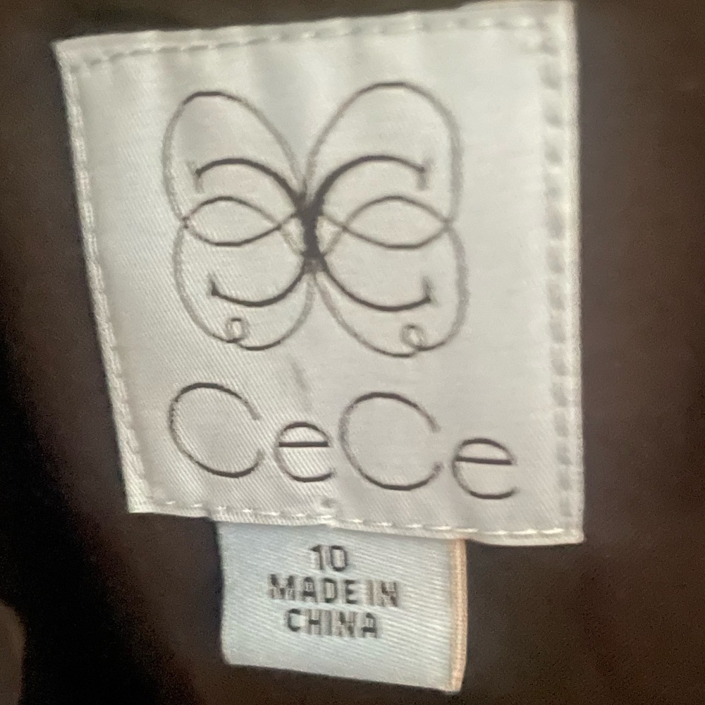 Cece one shoulder black Cocktail dress with bow feature. Size 10. EUC. - Picture 5 of 5